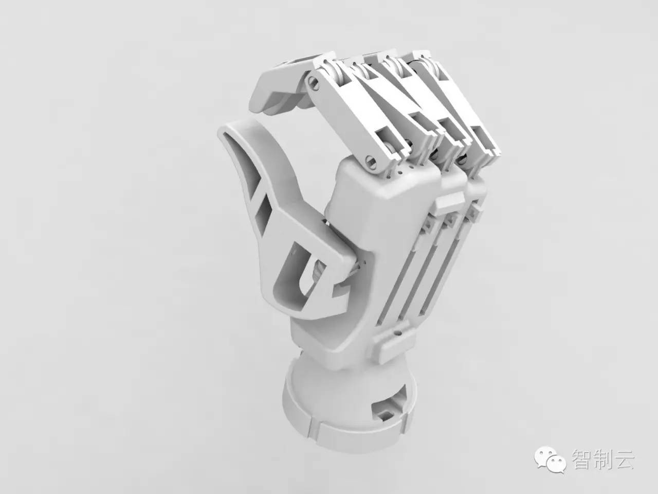 【机器人】多模式机械手掌三维建模图纸 solidworks设计 附STEP IGS等格式