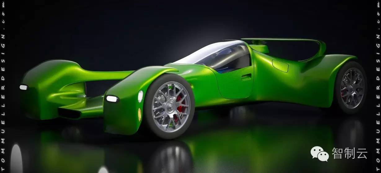 【汽车轿车】EVS电动跑车造型概念设计建模图纸 FBX STL格式