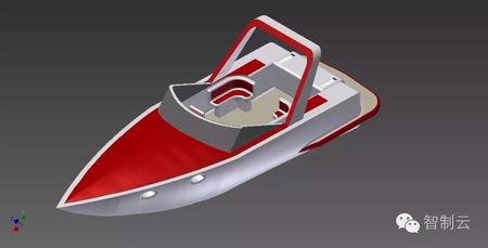 【海洋船舶】Inventor设计的小游艇3D图纸 单个ipt格式 附STP格式