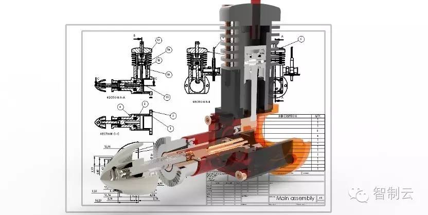 【发动机电机】RC Boll Aero 1.8cc航模引擎三维建模图纸 solidworks设计