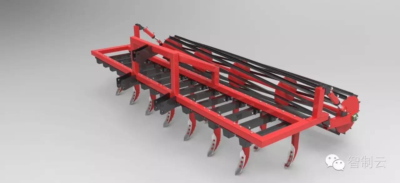 【农业机械】Cultivator耕种机设计图纸 SolidWorks建模 IGS格式 农机设备设计