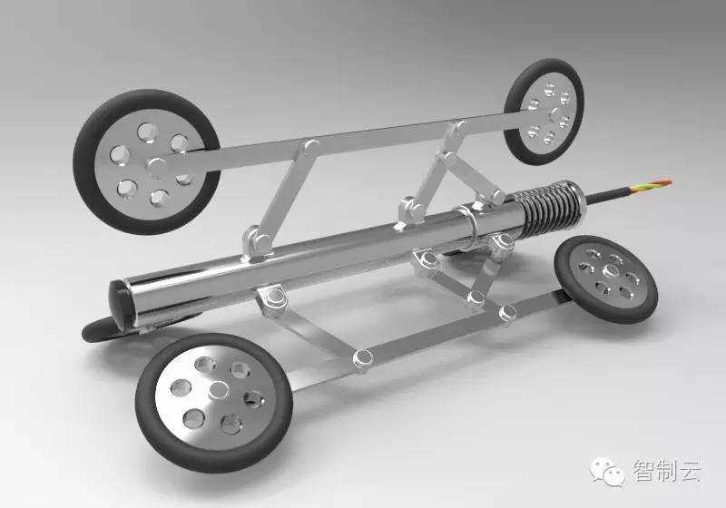 【机器人】管内攀爬探测机器人结构3D图纸 solidworks设计 附IGS格式