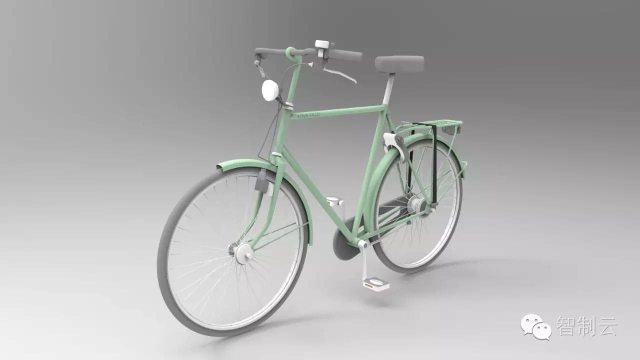 【其他车型】普通男式自行车三维建模图纸 INVENTOR设计 附STP格式
