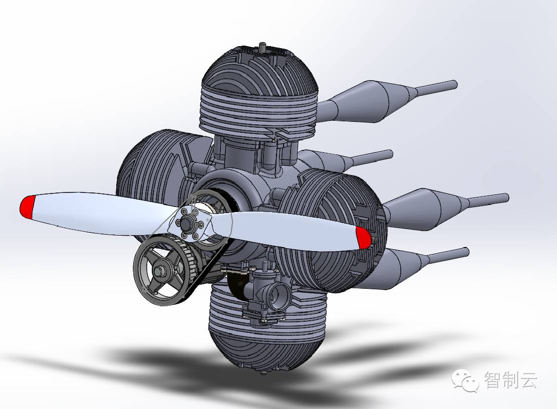【发动机电机】X-Engine航空引擎三维建模图纸 solidworks2015设计