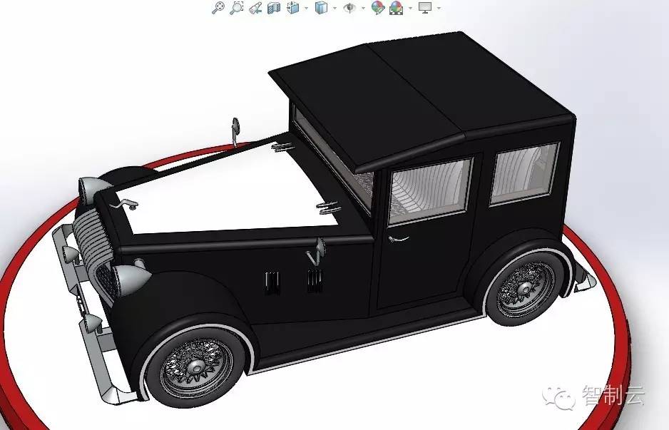 【汽车轿车】老爷车模型3D图纸 solidworks2014设计