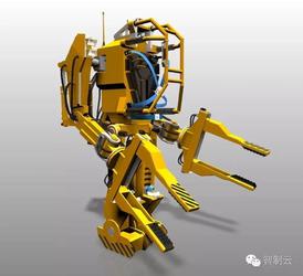 【机器人】Power Loader穿戴机械臂三维建模图纸inentor设计 附 step等格式