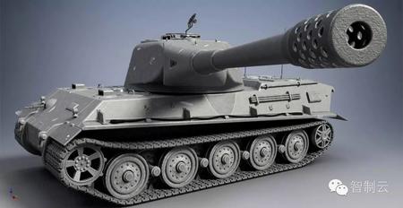 【武器模型】七号狮式超重型坦克Panzerkampfwagen VII三维图纸 