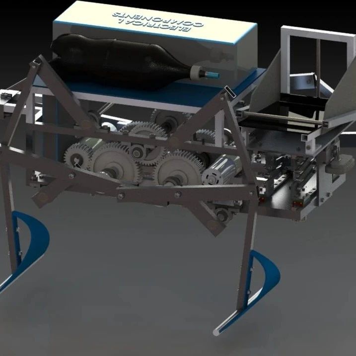 【机器人】quadruped自主行走的四条腿机器人3D图纸 STEP格式
