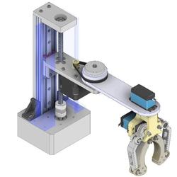 【机器人】V型槽铝型材嵌入式线性导轨单连杆scara平面机器人3D图纸 STP格式