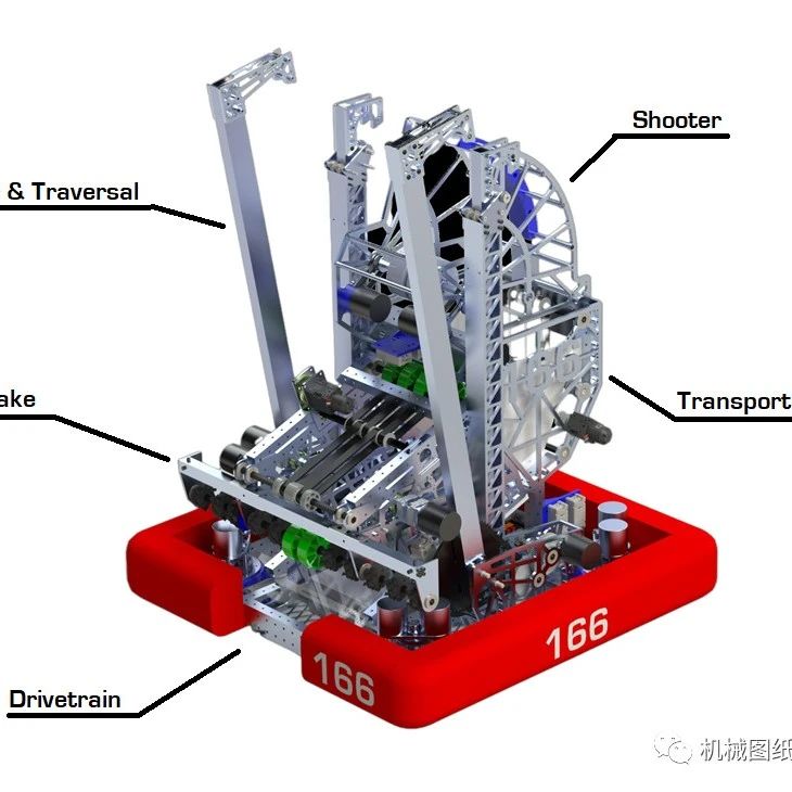 【机器人】Team 166 2022 Robot Valkyrie比赛机器人车3D图纸