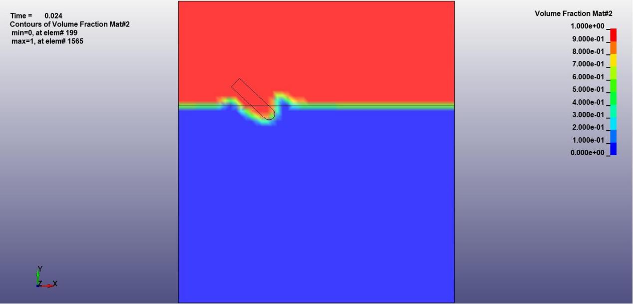 Workbench LSDYNA的bullet入水流固耦合计算的图7