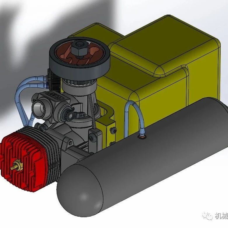 【发动机电机】RC Helicopter engine遥控直升机发动机模型3D图纸 x_t格式