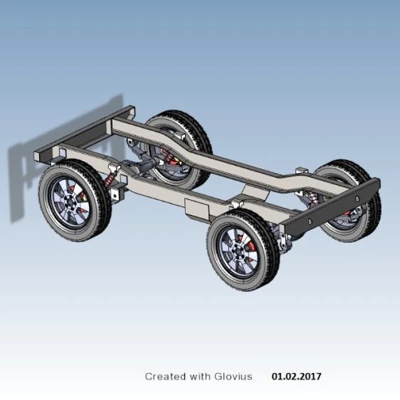 【工程机械】Glovius底盘结构3D图纸 x_t igs格式