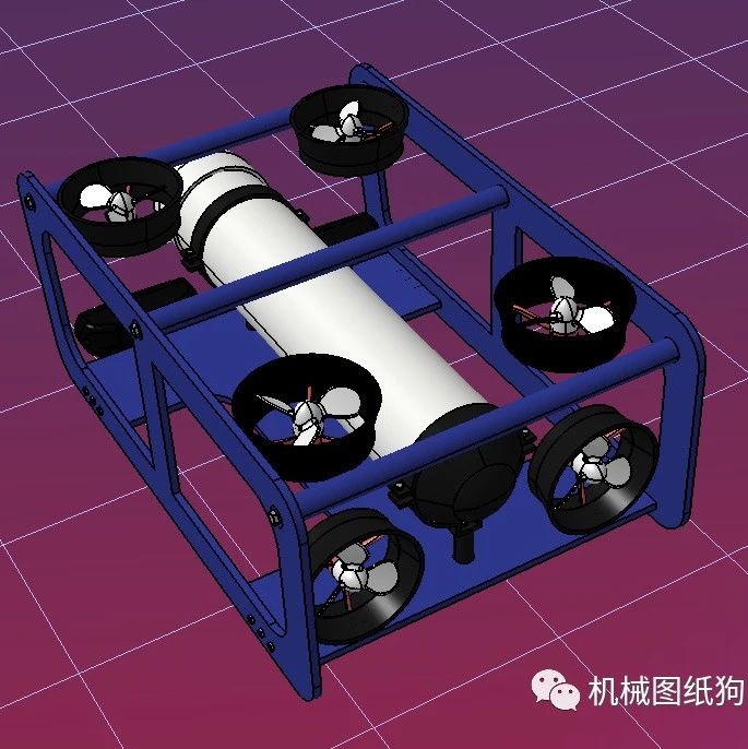 【海洋船舶】无线电控制潜艇模型简易图纸 STEP格式