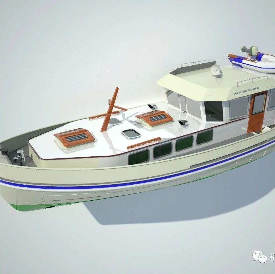 【海洋船舶】River Motor Boat河流摩托艇造型3D图纸 RHINO设计