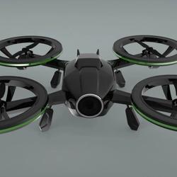 【飞行模型】Drone - Quadcopter简易四轴无人机造型3D图纸 IGS格式