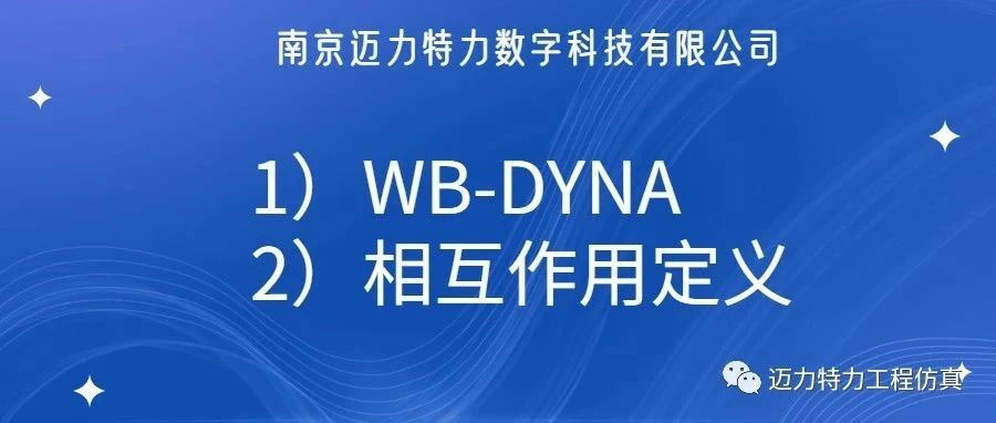 WB-DYNA两种相互作用定义