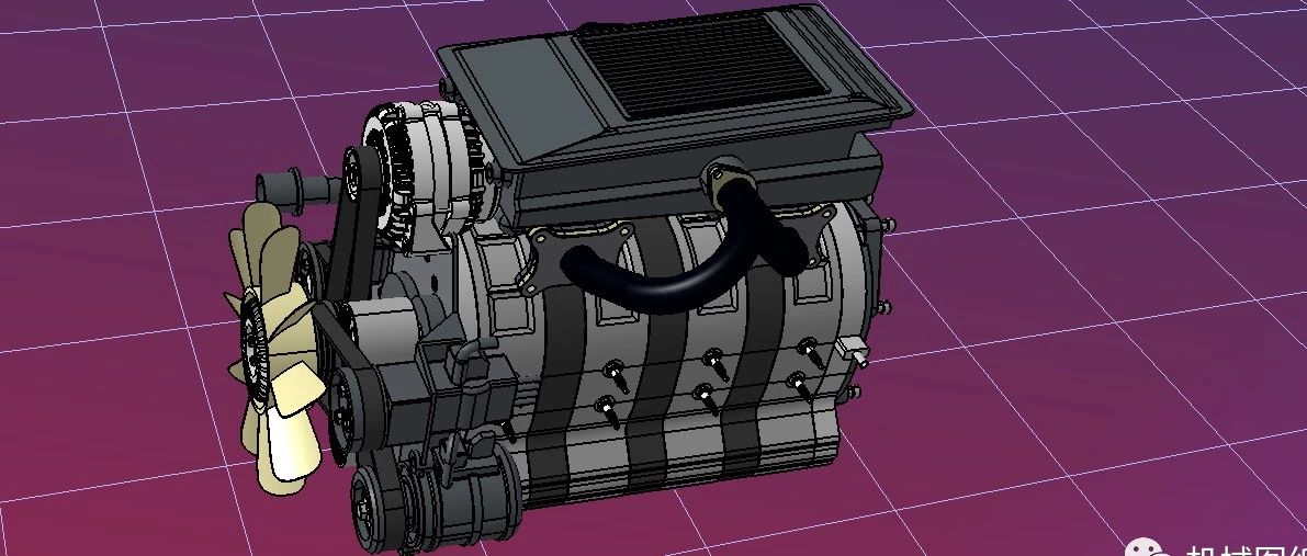 【发动机电机】Warthog汪克尔转子发动机3D数模图纸 STEP格式