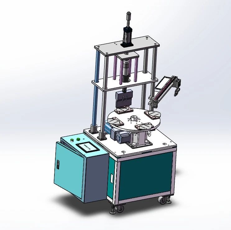 【非标数模】Kn95四工位封边机3D模型图纸 Solidworks设计