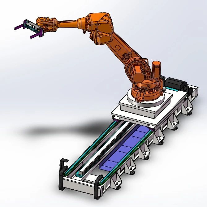 【工程机械】机器人移动地轨3D模型图纸 Solidworks设计