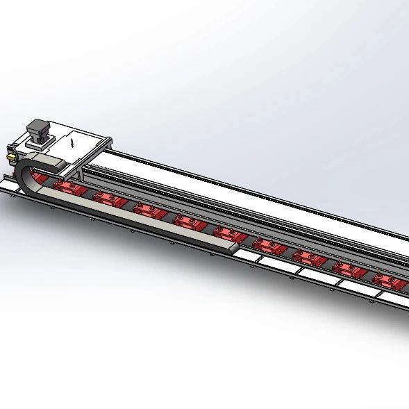 【工程机械】机器人地轨（长度可调）3D模型图纸 Solidworks设计