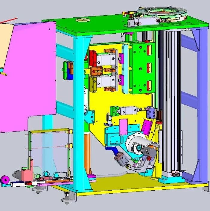 【非标数模】自动化电机组装机设备3D模型图纸 STEP格式