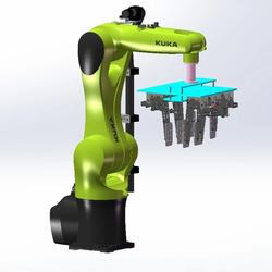【机器人】机器人自动化抓取纸箱抱具设计3D图纸 X_T格式
