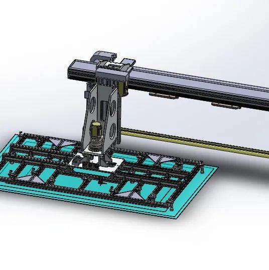 【工程机械】面板旋转搬送设备3D数模图纸 Solidworks设计