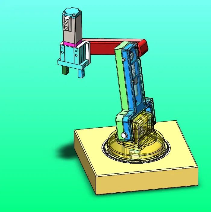 【工程机械】旋转机械手3D数模图纸 Solidworks设计 附STEP IGS