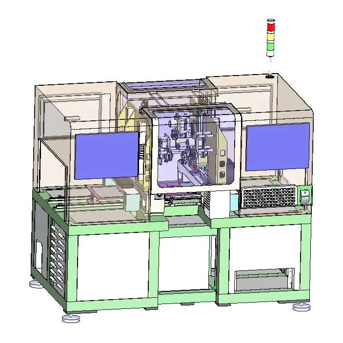 【非标数模】自动双头锁付组装一体机3D数模图纸 Solidworks设计 附x_t step