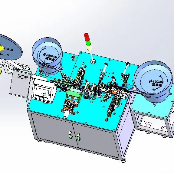 【非标数模】USB 母座自动组装机3D数模图纸 Solidworks设计