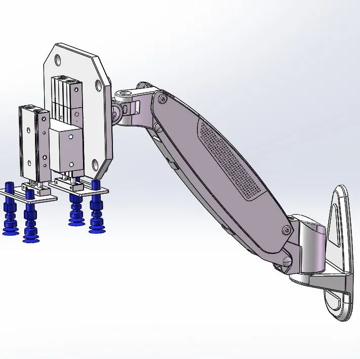 【机器人】万能吸合机械手3D数模图纸 Solidworks设计 附STEP