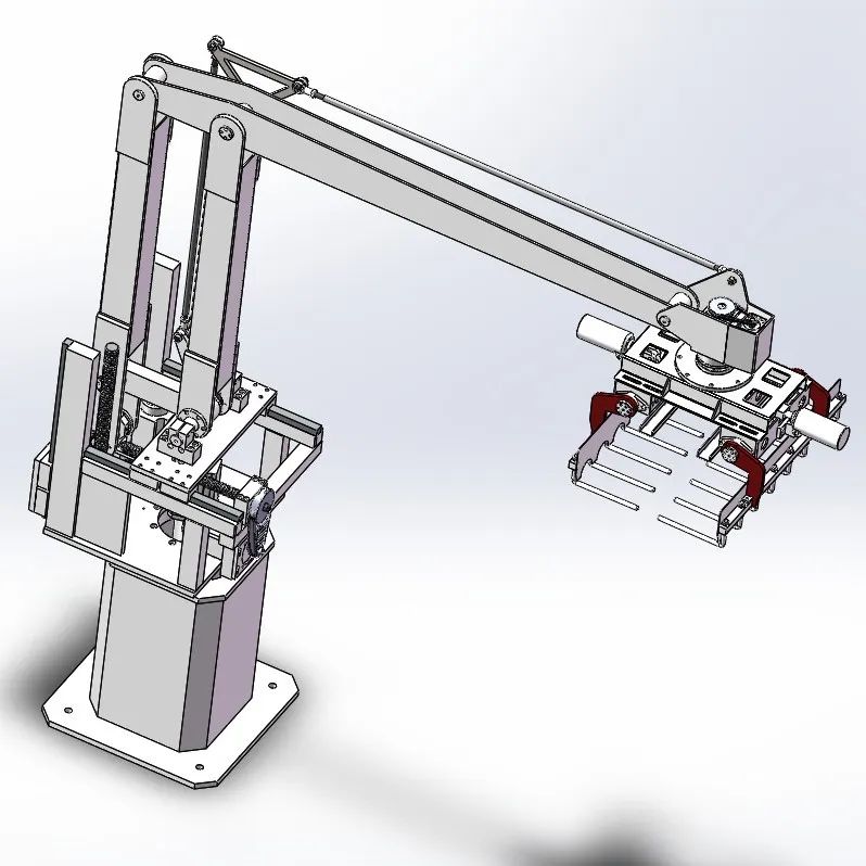 【机器人】码垛机器人机械手3D模型图纸 Solidworks设计