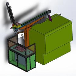 【工程机械】数控车床自动上下料机 行走式机械手 上下料机械手3D模型图纸 Solidworks设计