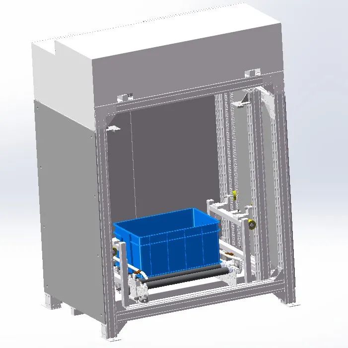 【工程机械】物料周转箱提升机3D数模图纸 x_t格式