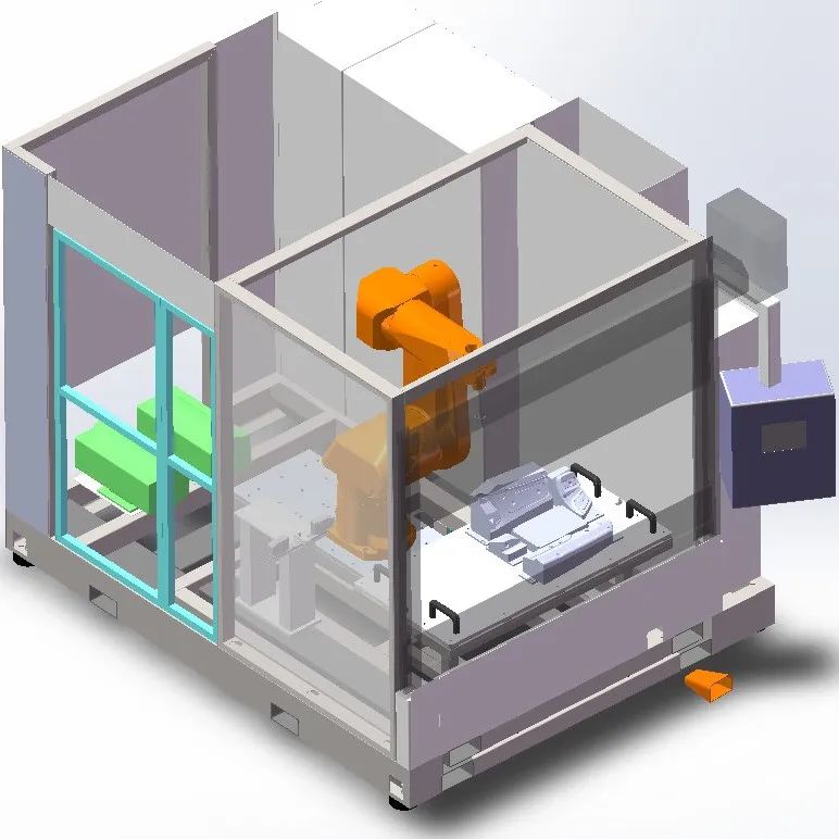 【工程机械】Cold knife cell 机器人案例3D模型图纸 IGS格式