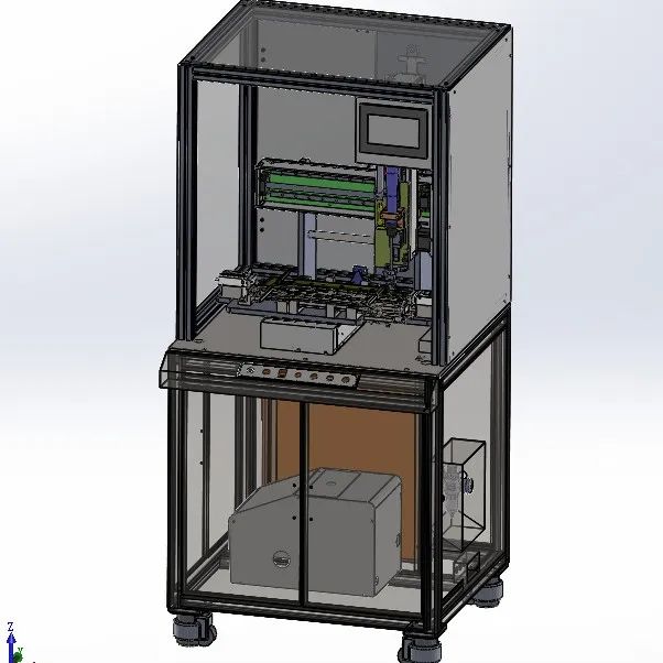 【非标数模】遮阳板螺丝自动锁附专机3D数模图纸 Solidworks设计