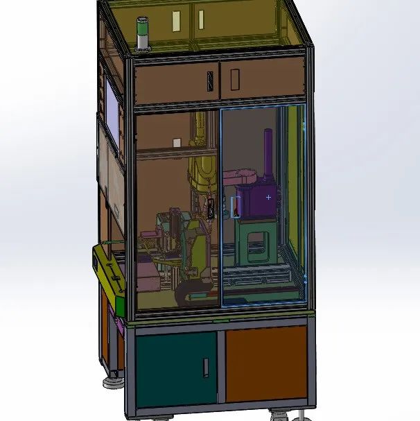 【非标数模】四轴CG侧面自动锁螺丝机3D数模图纸 Solidworks设计 附STEP