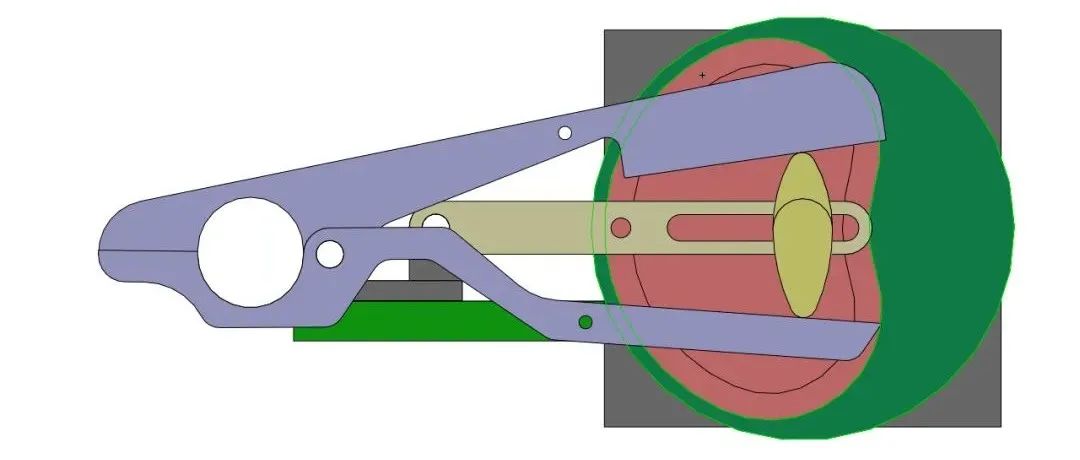 【工程机械】凸轮驱动的剪刀3D模型图纸 Solidworks设计