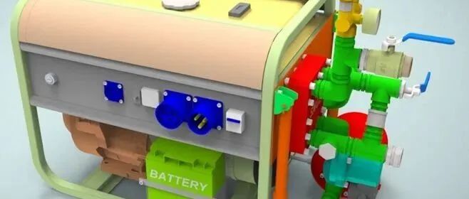 【发动机电机】热力发电机3D模型图纸 Solidworks设计