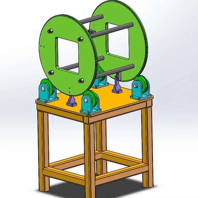 【工程机械】手动旋转台3D模型图纸 Solidworks设计