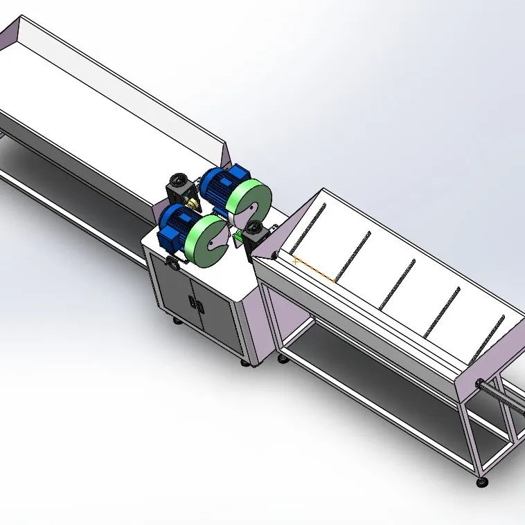 【工程机械】管材（钢管）自动抛光机3D模型图纸 Solidworks设计