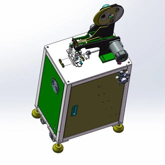 【非标数模】马达转子抛光机（小电机表面抛光设备）3D模型图纸 Solidworks设计
