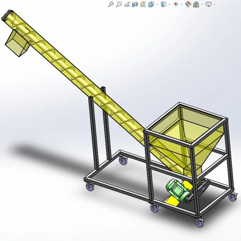 【工程机械】上料机输送机3D数模图纸 Solidworks设计