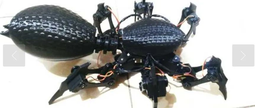【3D打印】Hexapod Spider六足蜘蛛机器人3D打印图纸 STL格式 附控制源代码