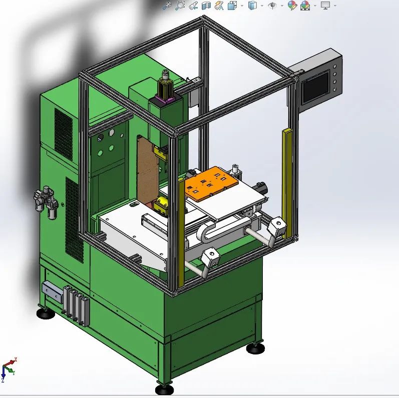 【工程机械】碳刷焊接专机3D数模图纸 Solidworks设计