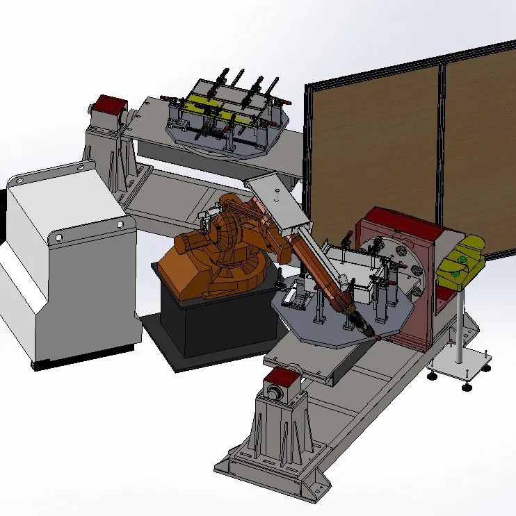 【工程机械】TIG机器人焊接机工作站3D数模图纸 Solidworks设计