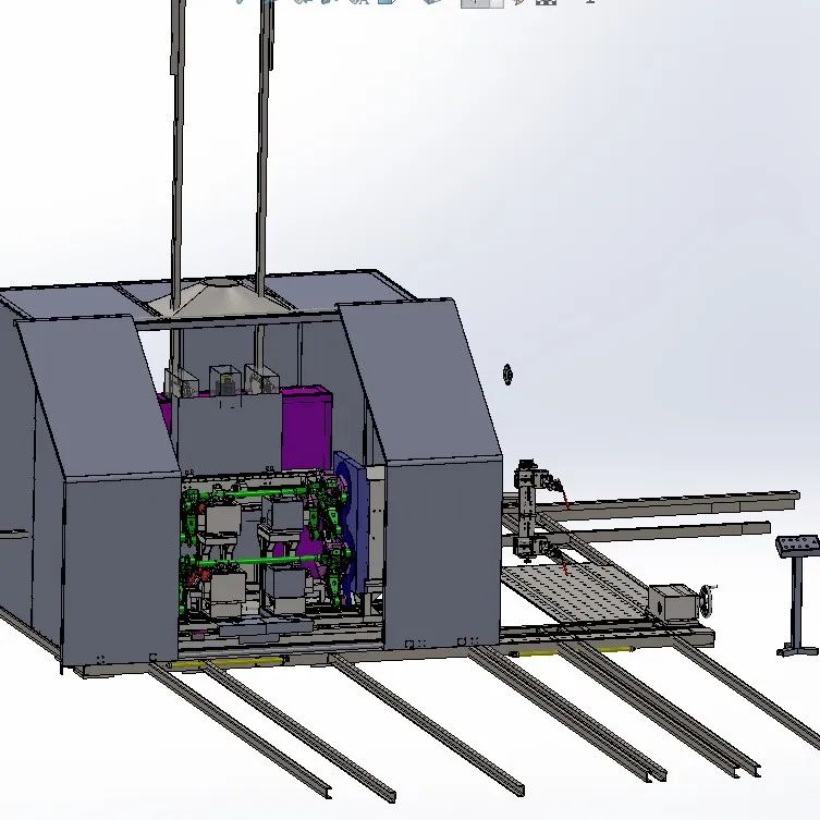 【工程机械】汽车挂斗支架焊接专机3D数模图纸 Solidworks设计