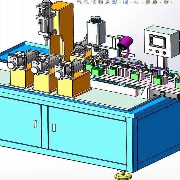 【非标数模】PLC自动化铣料机3D模型图纸 Solidworks设计