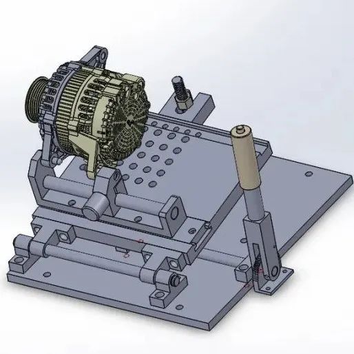 【非标数模】反向横式电机工装3D模型图纸 Solidworks设计